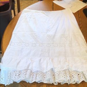 Skirt cotton eyelet
